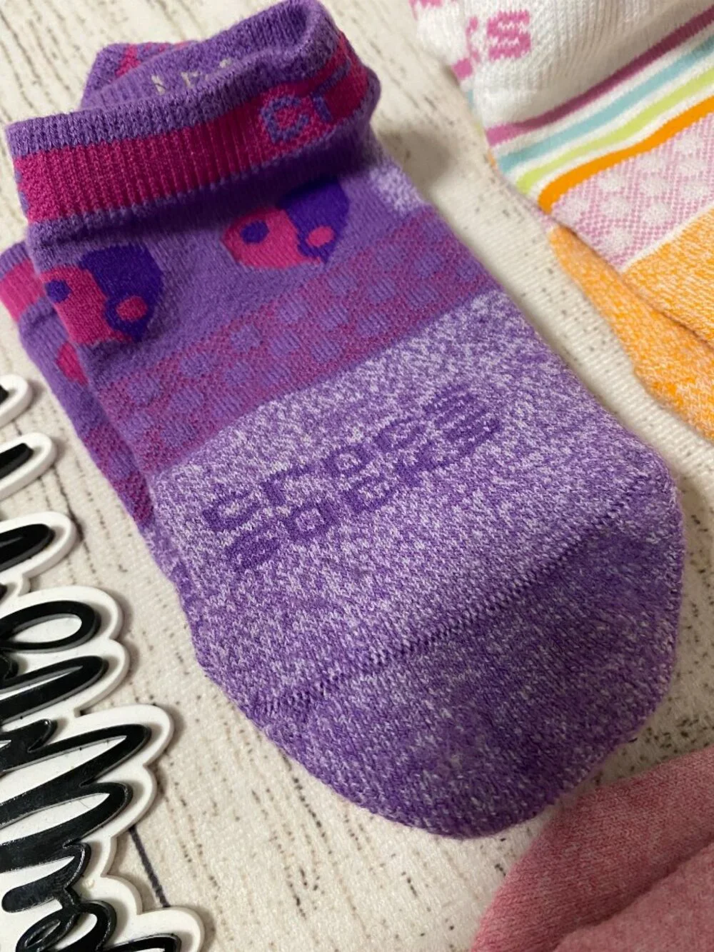 3 Pack CROCS Multi Colored Ankle Socks Size Large